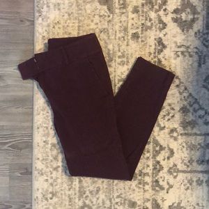 LOFT Maroon Marissa Skinny Pants